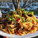 pasta con champinones