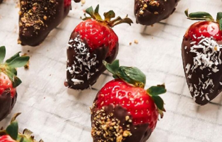 fresas con chocolate