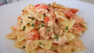 pasta cremosa con salmon