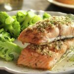 salmon con brocoli