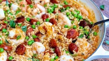 risotto con chorizo