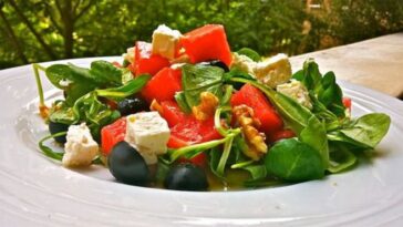 ensalada de sandia aceitunas