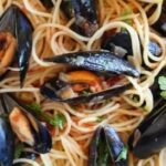 pasta con judias y mejillones