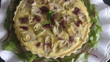 quiche de alcachofa