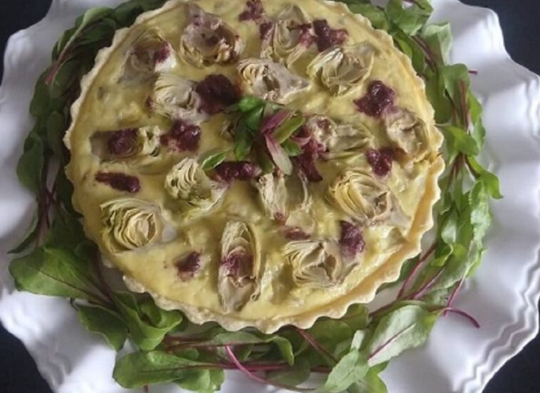 quiche de alcachofa