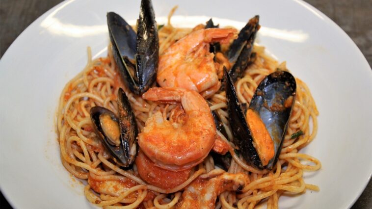 pasta con mariscos