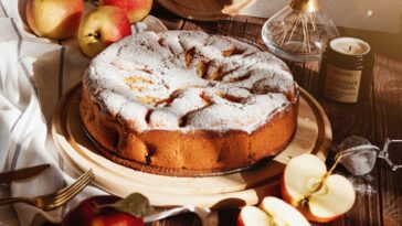 tarta pudín de manzana