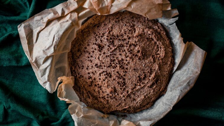 torta de harina de algarroba y chocolate