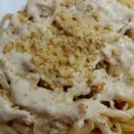 Pasta con crema de nueces y bacon: sabrosa receta