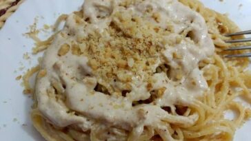 Pasta con crema de nueces y bacon: sabrosa receta