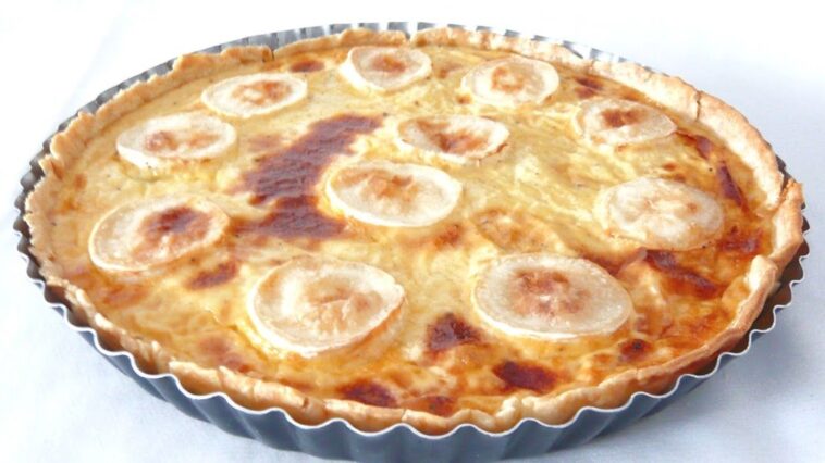 Quiche con peras, ricotta y naranja: receta de un postre cremoso y envolvente