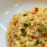 risotto cremoso con pimienta roja