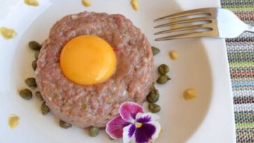 tartar de ternera con huevo