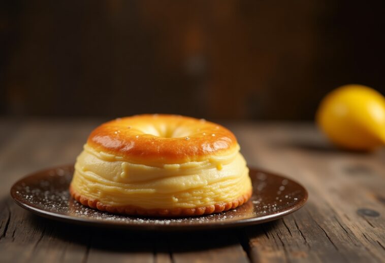 Delicioso pastel de boniato decorado con nueces