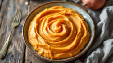 Puré de boniato casero para la alimentación de bebés