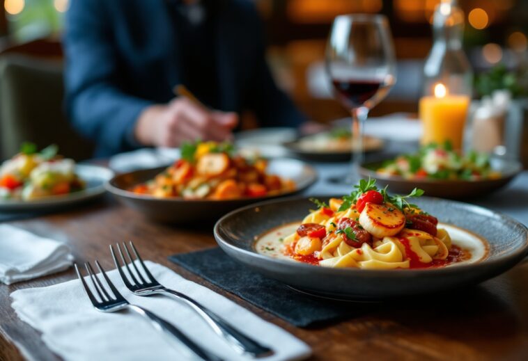 Piatto di alta cucina italiana servito a Córdoba