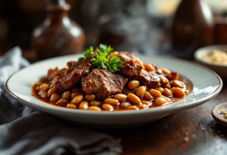 Callos de Avilés serviti in un piatto tradizionale