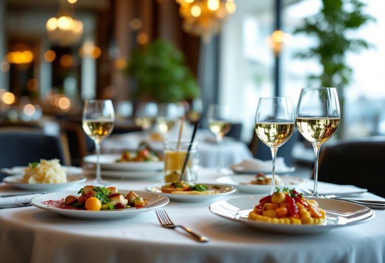 Piatto gourmet in un ristorante Michelin
