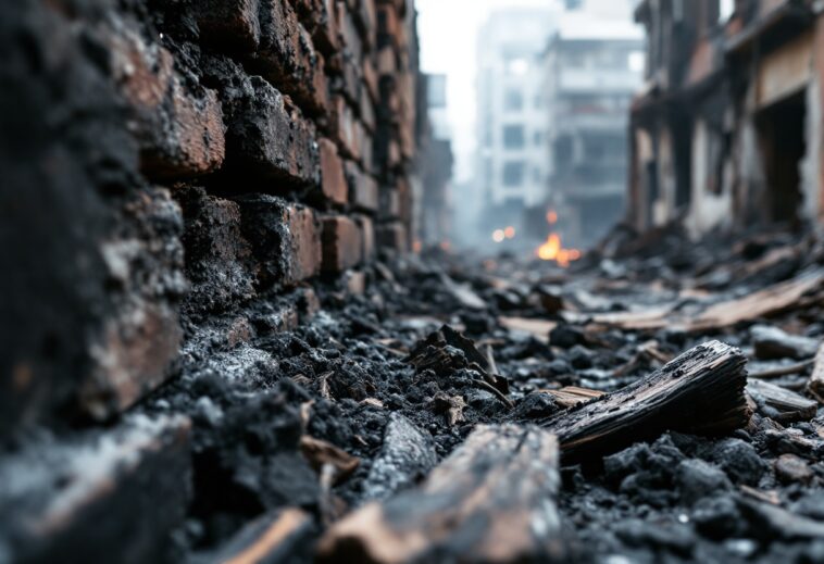 Immagine del incendio e dell'attacco a Los Pinos