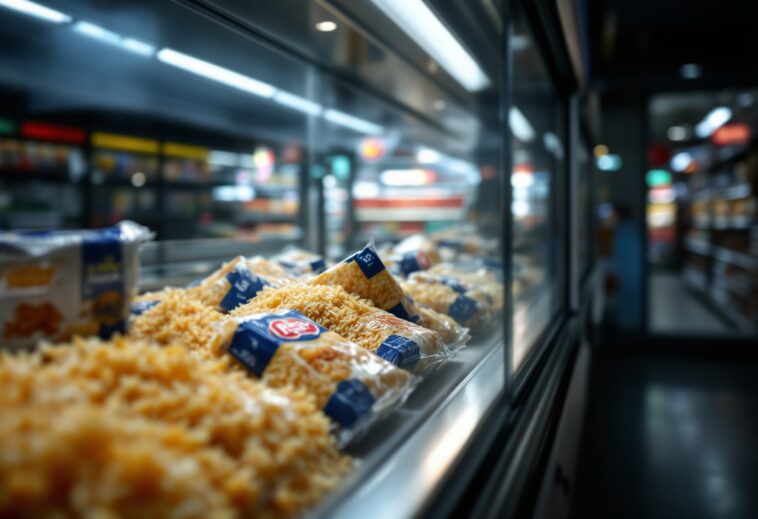 Riso con pollo congelato di Mercadona in un piatto