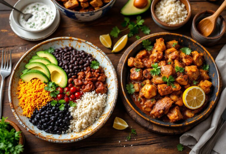 Diverse piatti tipici della cucina colombiana