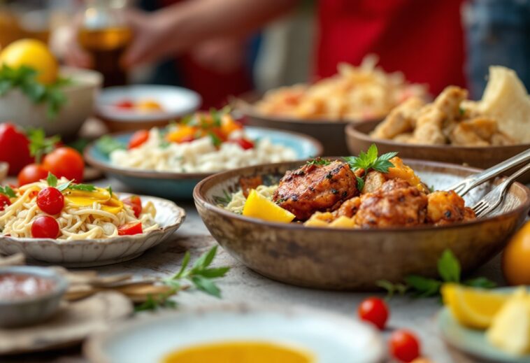 Piatto gourmet con Malbec e olivo al festival culinario