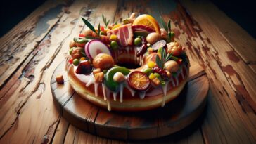 Delizioso donut ispirato al cocido madrileño