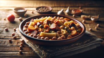 Guiso canario con ingredienti freschi e colorati