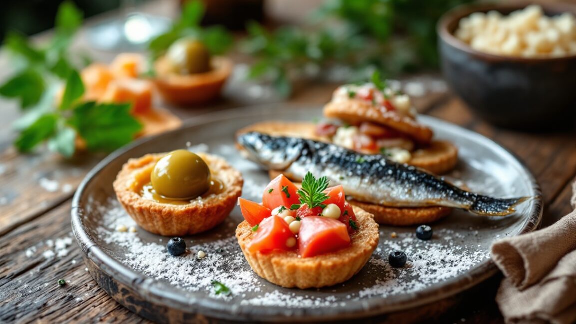 Pintxo La gilda con acciughe e peperoni