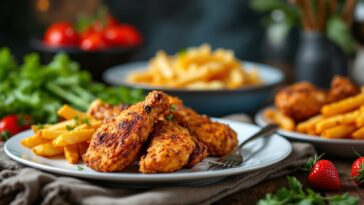 Delizioso pollo broaster peruviano croccante e dorato