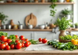 Familia cocinando juntos en la cocina