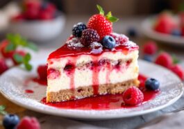 Deliciosa tarta Charlotte de frambuesa sin horno