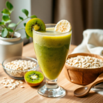 batido de kiwi y platano con avena energia en un vaso 1746297510