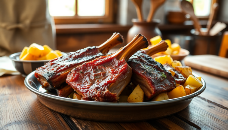 costillas de cerdo al horno con patatas receta deliciosa 1746249931