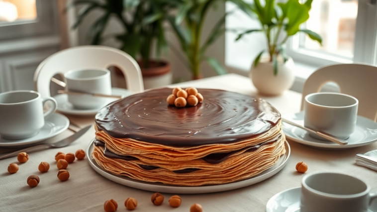 deliciosa tarta de crepes con mousse de cafe y nutella 1746228050