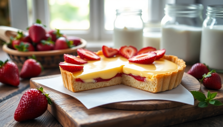 deliciosa tarta de fresas con crema pastelera 1746723858