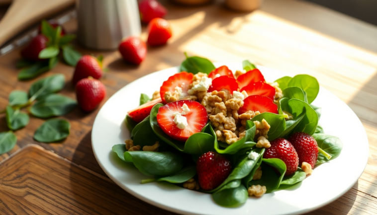 ensalada de fresas espinacas y nueces frescura en cada bocado 1748084961