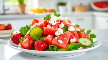 ensalada refrescante de fresas sandia y queso feta 1748520983