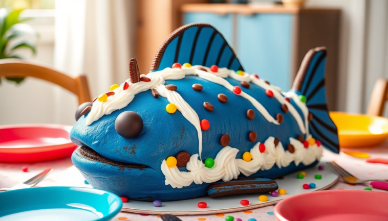 tarta de oreo sin horno con forma de pez para cumpleanos infantiles 1746330442