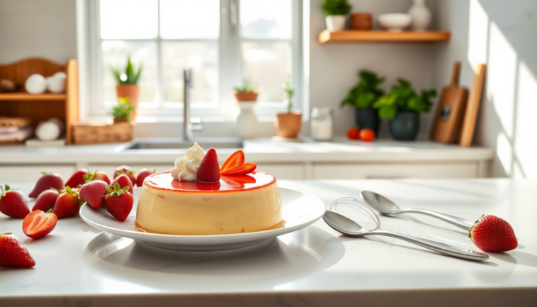 descubre como preparar un delicioso flan de fresa en casa 1749645806