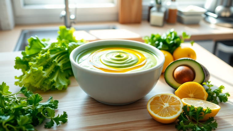 receta facil y deliciosa de crema de lechuga y aguacate 1750683127