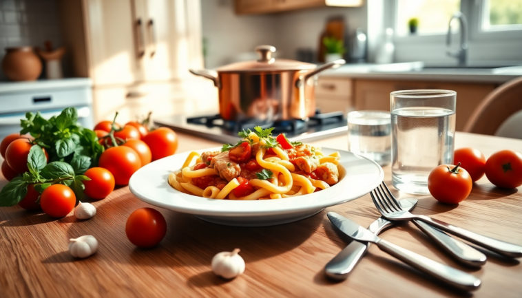 descubre como hacer macarrones con pollo y tomate que encantaran a toda la familia 1753088061